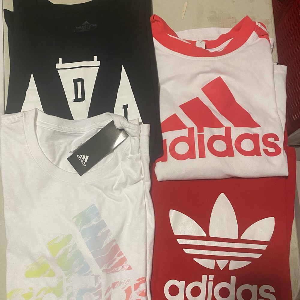 Adidas lot- 4 short sleeve shirts/ tops